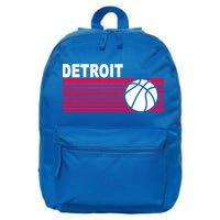 Retro Detroit Basketball Classic Logo 16 in Basic Backpack