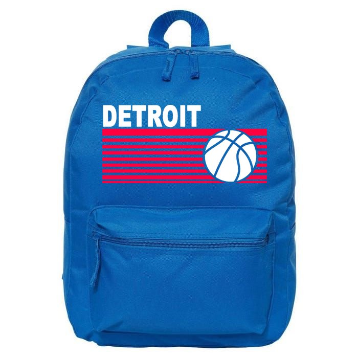 Retro Detroit Basketball Classic Logo 16 in Basic Backpack