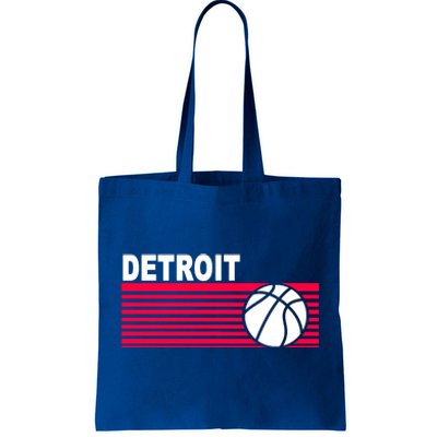 Retro Detroit Basketball Classic Logo Tote Bag