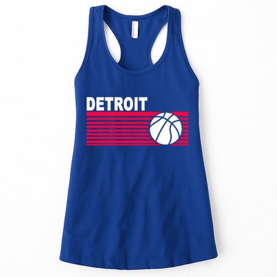 Retro Detroit Basketball Classic Logo Womens Tank Top