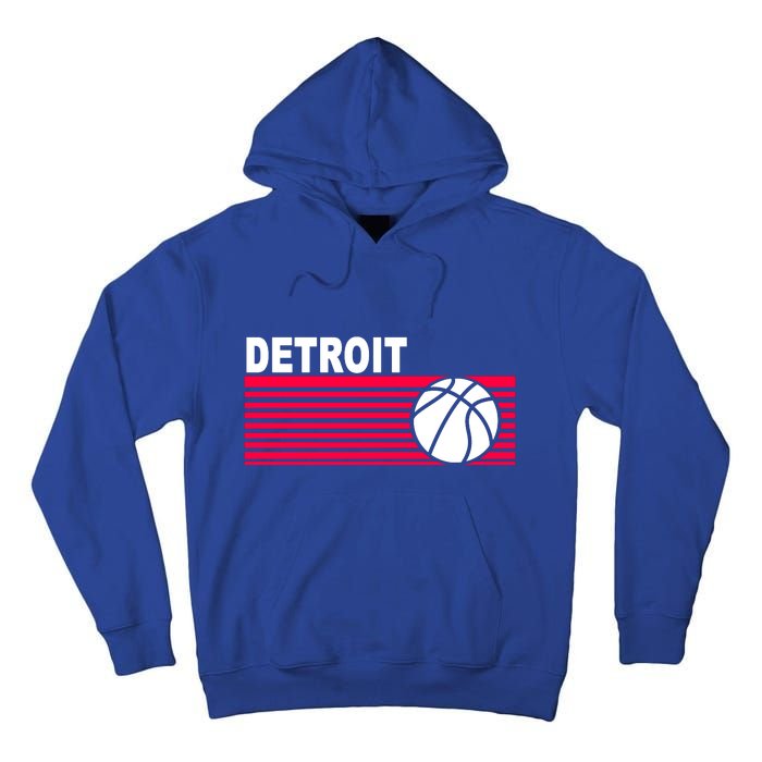 Retro Detroit Basketball Classic Logo Tall Hoodie