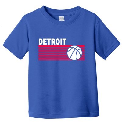 Retro Detroit Basketball Classic Logo Toddler T-Shirt