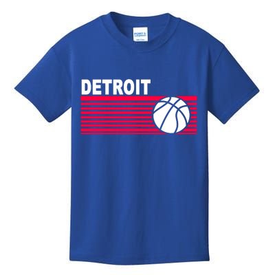 Retro Detroit Basketball Classic Logo Kids T-Shirt