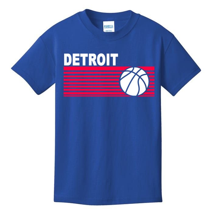 Retro Detroit Basketball Classic Logo Kids T-Shirt