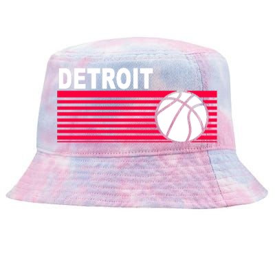 Retro Detroit Basketball Classic Logo Tie-Dyed Bucket Hat