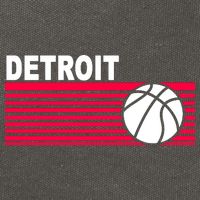 Retro Detroit Basketball Classic Logo Cotton Canvas Backpack