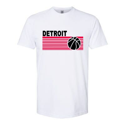 Retro Detroit Basketball Classic Logo Softstyle® CVC T-Shirt