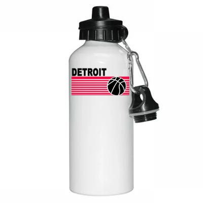 Retro Detroit Basketball Classic Logo Aluminum Water Bottle