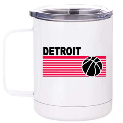 Retro Detroit Basketball Classic Logo 12 oz Stainless Steel Tumbler Cup