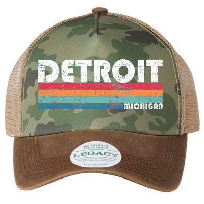 Retro Detroit Michigan Legacy Tie Dye Trucker Hat