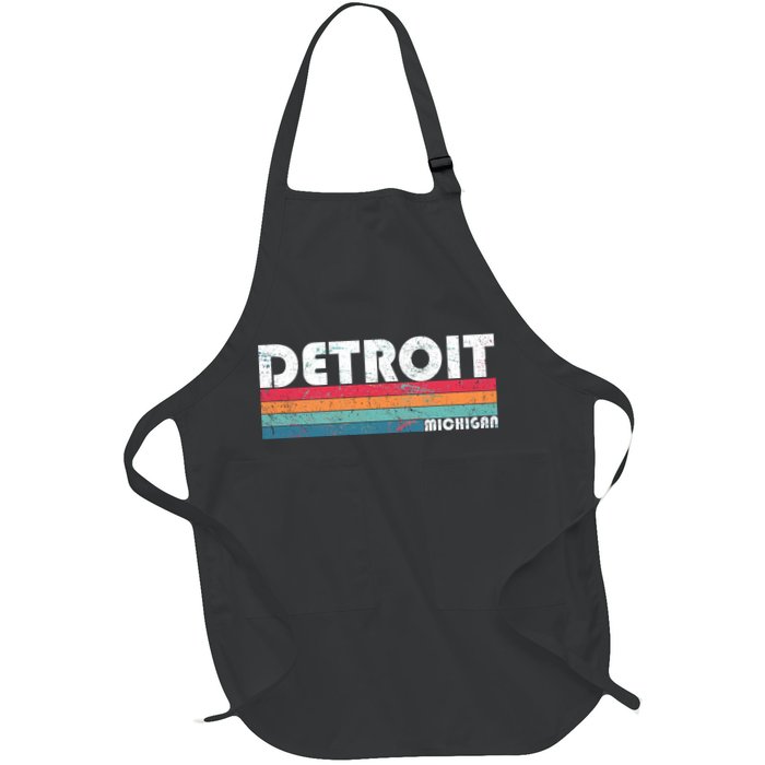 Retro Detroit Michigan Apron