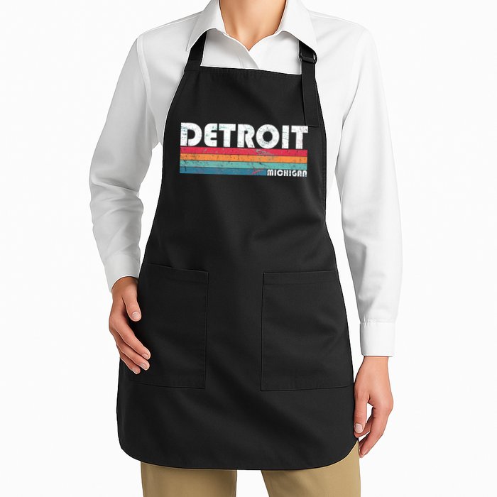 Retro Detroit Michigan Apron