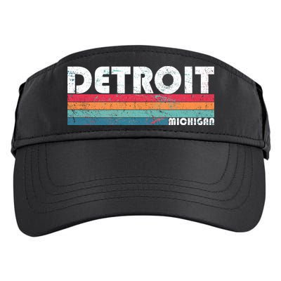 Retro Detroit Michigan Adult Drive Performance Visor