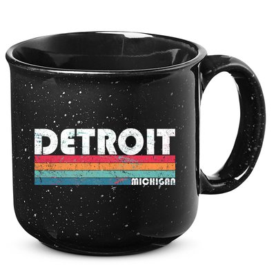 Retro Detroit Michigan 15oz Campfire Ceramic Mug