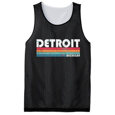 Retro Detroit Michigan Mesh Reversible Basketball Jersey Tank