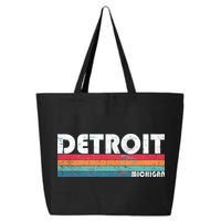 Retro Detroit Michigan 25L Jumbo Tote