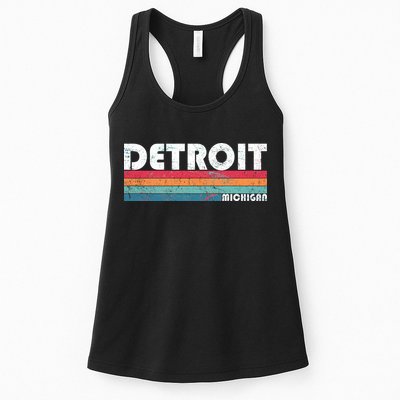 Retro Detroit Michigan Womens Tank Top