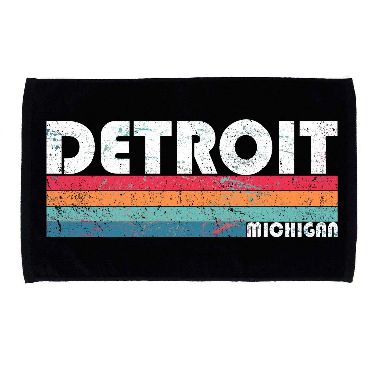 Retro Detroit Michigan Microfiber Hand Towel