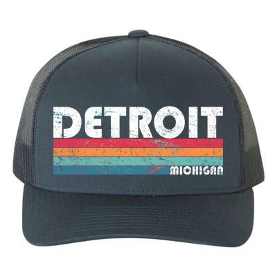 Retro Detroit Michigan Yupoong Adult 5-Panel Trucker Hat