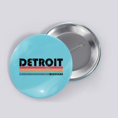 Retro Detroit Michigan Button