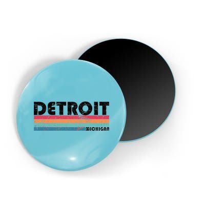 Retro Detroit Michigan Magnet