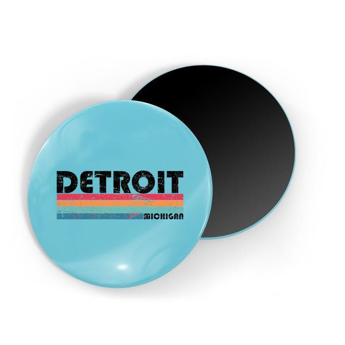 Retro Detroit Michigan Magnet