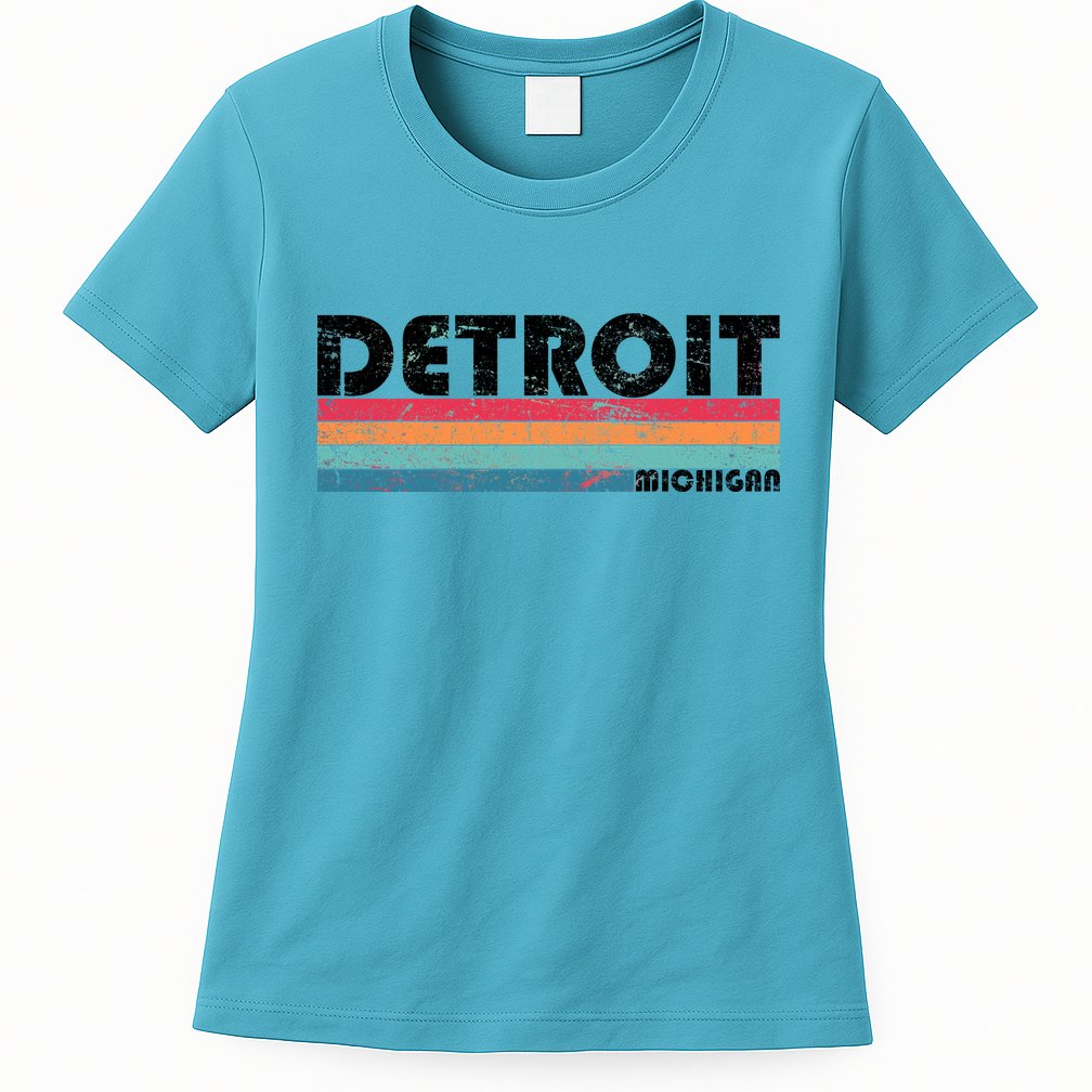 Retro Detroit Michigan Womens T-Shirt