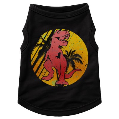 Retro Dinosaur Sunset Doggie Tank