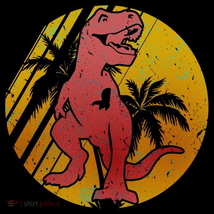 Retro Dinosaur Sunset City Backpack