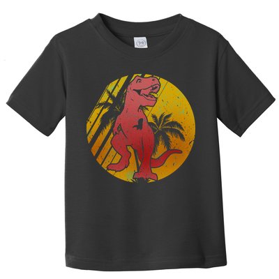 Retro Dinosaur Sunset Toddler T-Shirt