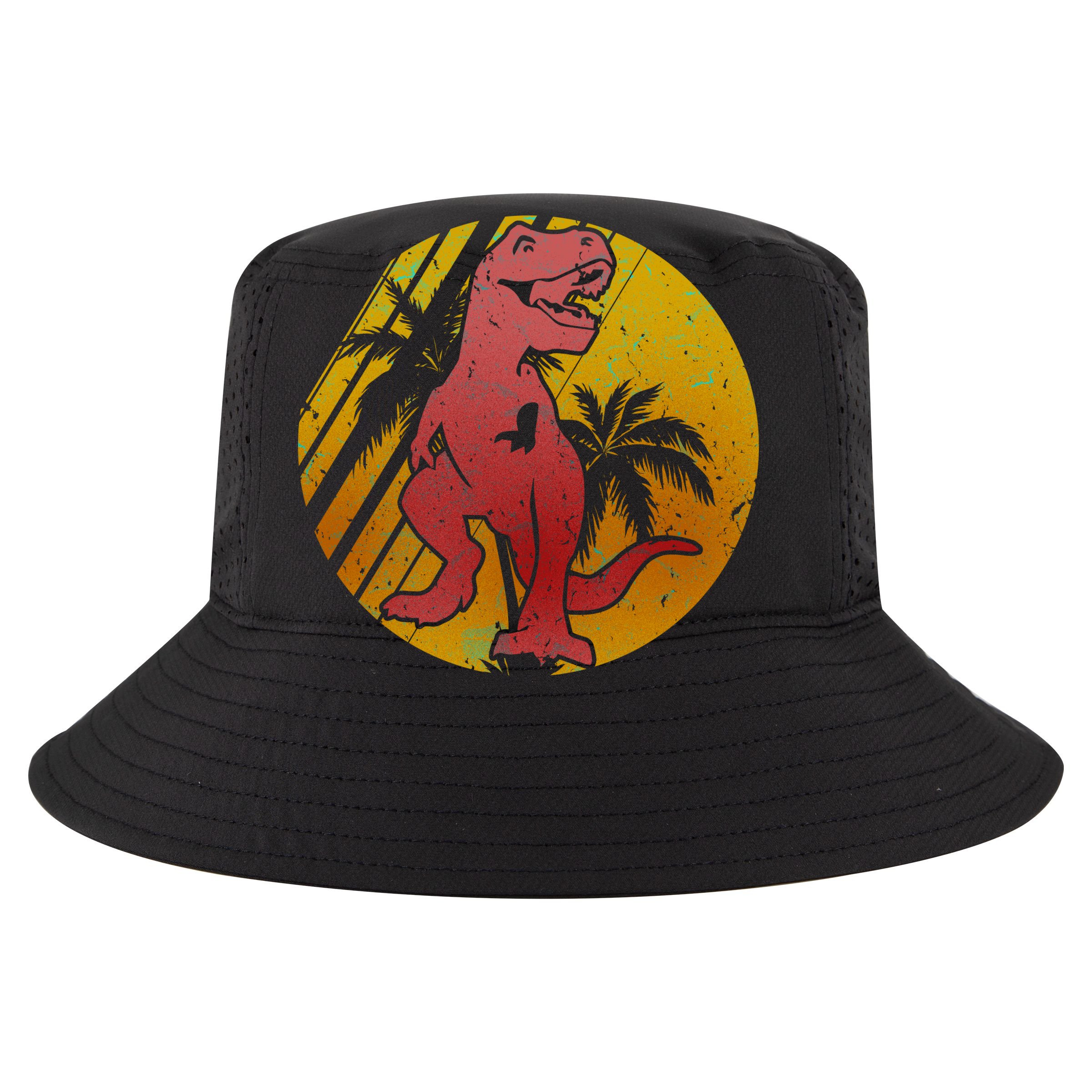 Retro Dinosaur Sunset Cooling Performance Crew T-Shirt
