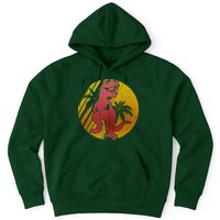 Retro Dinosaur Sunset Hoodie