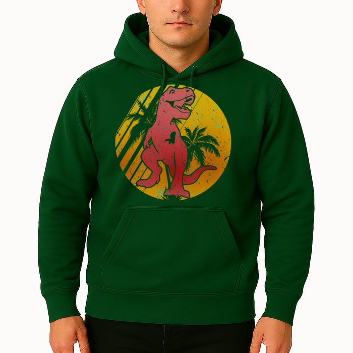 Retro Dinosaur Sunset Hoodie