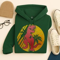 Retro Dinosaur Sunset Hoodie