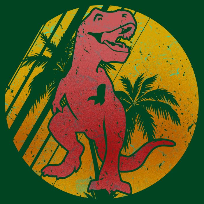 Retro Dinosaur Sunset Hoodie