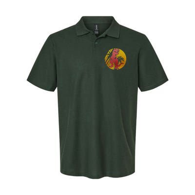 Retro Dinosaur Sunset Polo
