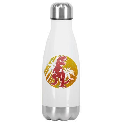 Retro Dinosaur Sunset Stainless Steel Insulated Water Bottle