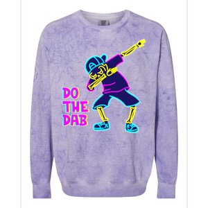 Retro Do the Dab Neon Skeleton Colorblast Crewneck Sweatshirt