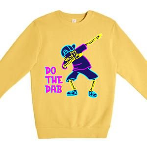 Retro Do the Dab Neon Skeleton Premium Crewneck Sweatshirt