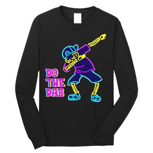 Retro Do the Dab Neon Skeleton Long Sleeve Shirt