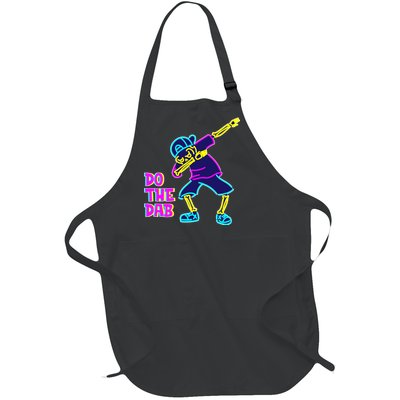 Retro Do the Dab Neon Skeleton Full-Length Apron With Pockets