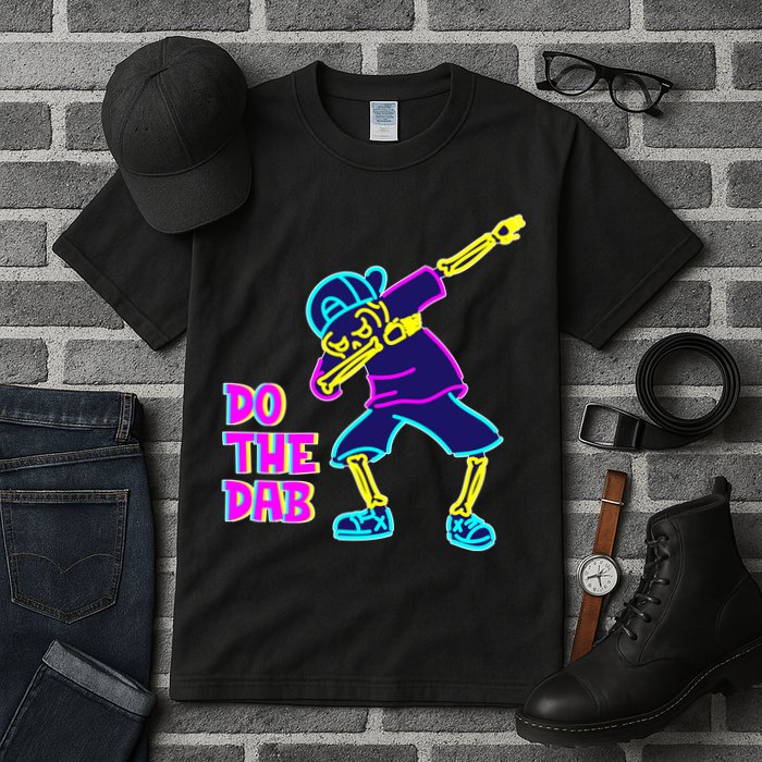 Retro Do the Dab Neon Skeleton Tall T-Shirt