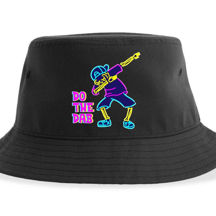 Retro Do the Dab Neon Skeleton Sustainable Bucket Hat