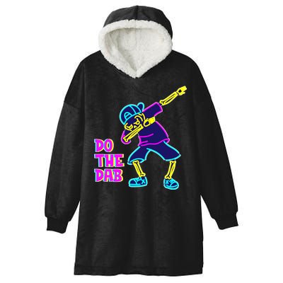 Retro Do the Dab Neon Skeleton Hooded Wearable Blanket