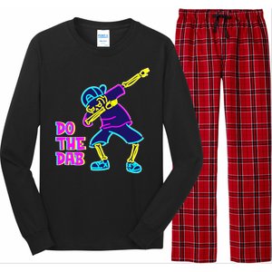 Retro Do the Dab Neon Skeleton Long Sleeve Pajama Set