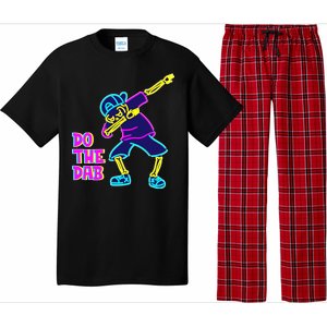 Retro Do the Dab Neon Skeleton Pajama Set