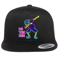 Retro Do the Dab Neon Skeleton Flat Bill Trucker Hat