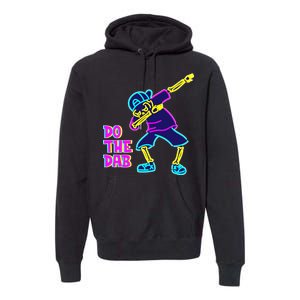 Retro Do the Dab Neon Skeleton Premium Hoodie