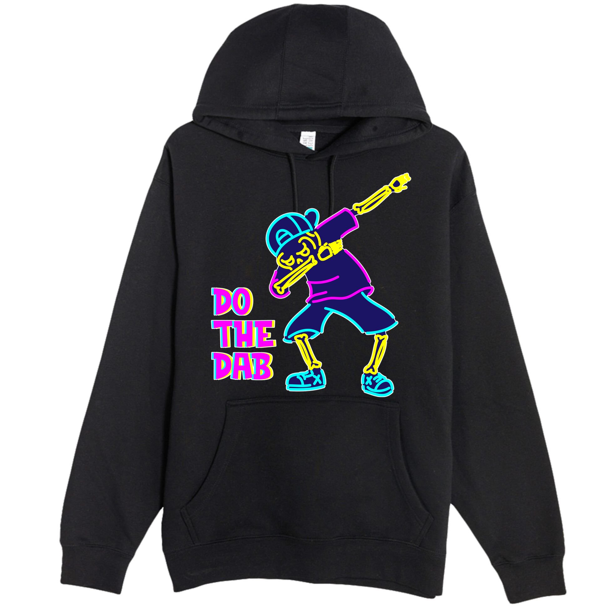 Retro Do the Dab Neon Skeleton Premium Pullover Hoodie