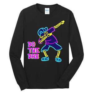 Retro Do the Dab Neon Skeleton Tall Long Sleeve T-Shirt